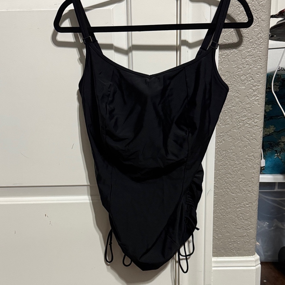 Panache Classic Black Swim Top with Built in Bra